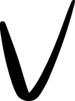 Simple, bold check mark symbol represents confirmation, agreement, or positive outcome, conveying a sense of accomplishment and correctness vector