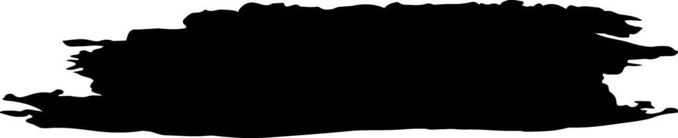 Wide black brush stroke creating a textured banner effect, perfect for adding a bold and artistic touch to designs or as a background element vector