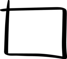 Irregular hand drawn black marker square frame perfect for highlighting important content, adding a touch of authenticity and drawing attention to specific areas vector