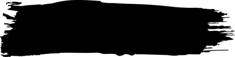Wide black brush stroke creating a textured banner effect on a white background, enhancing designs with a grunge or artistic flair, perfect for adding depth and character vector