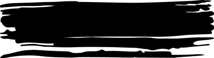 Wide black brush stroke creating a textured banner effect, ideal for adding a bold and artistic touch to designs or as a background element vector