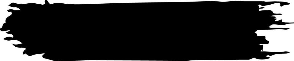 Wide black brush stroke forming a striking horizontal banner, offering ample space for adding text or designs, enhancing creativity and artistic expression in various projects vector
