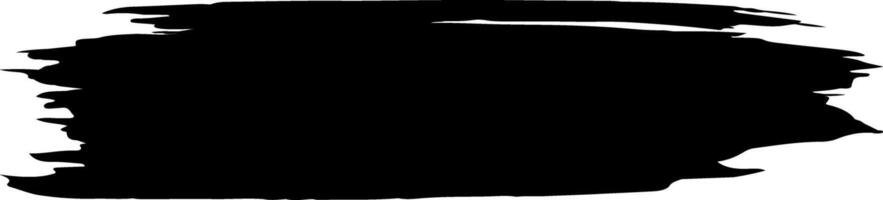 Wide black brush stroke creating a textured banner shape, perfect for adding a bold and artistic touch to designs or as a background element vector