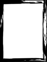 Grunge style black frame featuring brush strokes, creating a white empty space perfect for incorporating text, images, or designs in a stylish and artistic manner vector