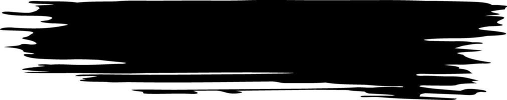 Wide black brush stroke creating a textured banner effect, ideal for adding a bold and artistic touch to designs or as a background element vector