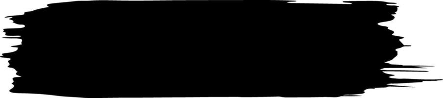 Wide black brush stroke creating a textured banner effect, perfect for adding a grunge or artistic touch to designs, isolated on a white background vector