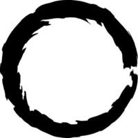 Hand drawn black grunge circle creates a unique frame with empty space, perfect for adding text or designs, conveying a raw and artistic feel vector