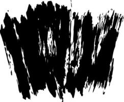 Wide black brush stroke creating a textured, artistic, and dynamic visual effect against a clean white background, ideal for adding a touch of raw energy and abstract expression to designs vector