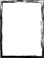 Black grunge frame creating a rectangular border with copy space, ideal for adding a touch of vintage or distressed style to designs, invitations, or artistic projects vector