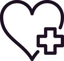 Representing the intertwining of healthcare and love, a heart featuring a cross symbolizes medical care, affection, and overall well being, reflecting compassion and support in life vector