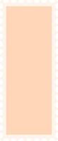 Simple yet elegant blank postage stamp design featuring a light orange background and a decorative white perforated border, ideal for collectors and mail enthusiasts vector