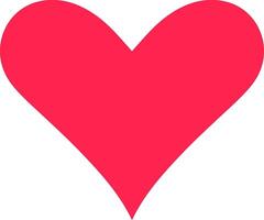 Bright red heart symbol representing love, affection, and romance, perfect for Valentine's Day or any occasion celebrating love and relationships, set against a clean white background vector