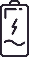 Minimalist illustration representing a battery charging, symbolizing energy, power, electricity supply, and charging process of a device vector