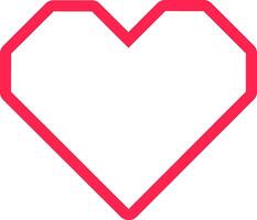 Red geometric heart shape embodying love, affection, and romance, perfect for Valentine's Day celebrations or any romantic themed projects, adding a modern touch to designs vector