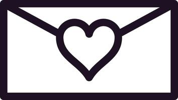 Simple illustration depicting a love letter adorned with a heart, symbolizing affection, romance, and passion. Capturing the essence of sending and receiving heartfelt messages vector