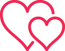 Two intertwining pink hearts symbolize love, affection, and togetherness, offering a heartwarming representation of connection and bonding, perfect for celebrating romance and unity vector