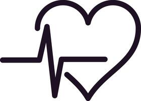 Continuous line drawing depicting a heartbeat transforming into a heart shape, representing themes of healthcare, cardiology, and the pursuit of a healthy lifestyle vector