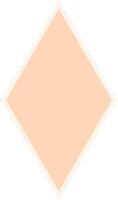 Blank diamond shaped postage stamp with serrated edge on white background. Providing copy space for text or design. Perfect for creative projects related to mail. Communication. Or vintage aesthetics vector