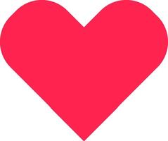 Bright red heart shape symbolizing love, romance, and affection, set against a clean white background, perfect for Valentine's Day or any occasion celebrating love and relationships vector