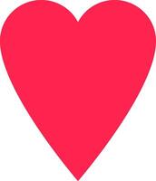 Red heart shape representing love, affection, and romance, perfect for Valentine's Day or any romantic occasion, isolated on white background for easy integration into designs vector