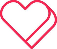Red ribbon elegantly forming a heart shape, symbolizing love, affection, and romance. Ideal for Valentine's Day or any celebration of love and connection between couples vector