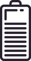 Displaying a full battery charge indicator with all bars completely filled, representing maximum power level and readiness for immediate use in portable electronic devices vector
