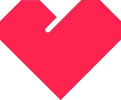 Stylized red heart featuring geometric lines embodies feelings of love, passion, and connection, ideal for Valentine's Day or any romantic themed design project vector