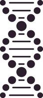 Vertical stylized dna structure showing nucleotides forming double helix on white background, representing genetic code and biological inheritance vector