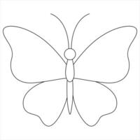 Continuous butterfly single line drawing of illustration vector