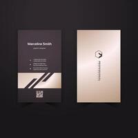 Unique style new vertical Business cards design with purple and sweet pink color combination design vector