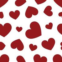 valentine's day seamless texture with red hearts. valentine pattern vector