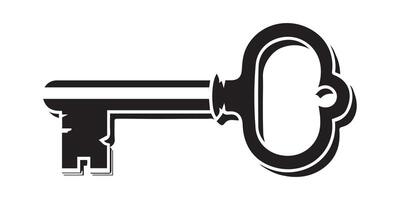 Elegant Key Icon Minimalist Design for Artwork vector