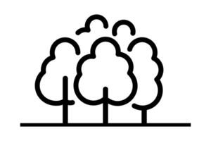 Forest icon symbol outline illustration vector