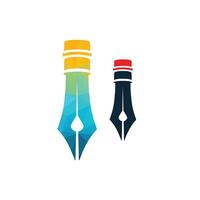 Colorful Abstract Pen Nib Design for Creativity and Writing vector