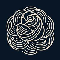 A stylized rose with a swirl pattern vector