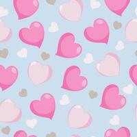 Seamless pattern with cute hearts. Hearts background. vector