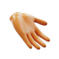 3d icon Hand spreading fingers, body parts palm facing forward, isolated on transparent background highlighting digital design element or communication concept png