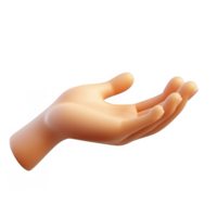 3d icon Cartoon hand holding something, isolated on transparent background, perfect for your projects png