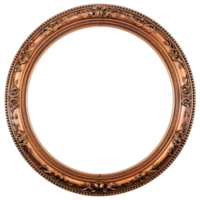 Ornate circular decorative frame with intricate design for artwork display png