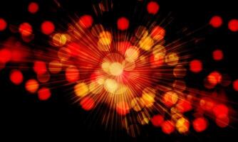light burst pattern black background. Radial soft rays with blur colorful bubbles. vector