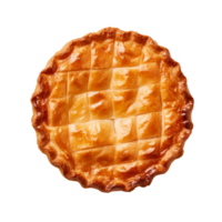 Golden baked pie with a lattice crust perfect for desserts and baking png
