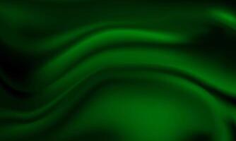 Abstract wavy liquid soft background. Gradient mesh. Dark green saturated vivid color blend. vector