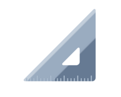Silver metal triangular ruler icon, as used to draw lines and measure distance png