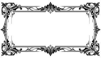Elegant Art Nouveau Decorative Frame on White Background vector