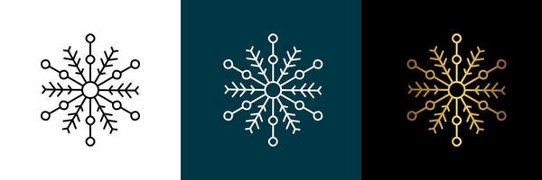 Symmetrical circular graphic for logotype, snowflake. circular pattern. Color black, white, gold. Isolated design element for themes abstract geometrical modern decoration round logo template. vector