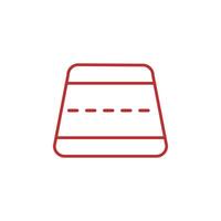 Thin line icon for graphic and web design. Simple sign. Internet concept symbol for website button. design illustration icon road or runway. Illustration of airplane road vector