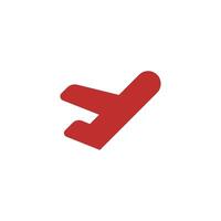 Letter L Icon Logo Design Element. Can be used for Initials, Logos, Bookmarks, etc. Airplane silhouette for ui airplane mode. Design element illustration of technology theme vector