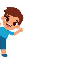 Flat illustration expression of children with happiness go back to school vector
