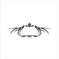 Black and white tribal frame vector