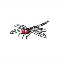 A dragonfly on a white background vector